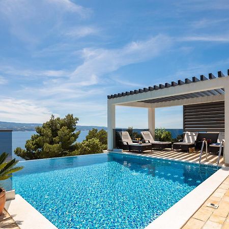 Luxury Seafront Villa With Heated Pool, Jacuzzi, Sea View, 150 M From Beach Stanici Exterior foto